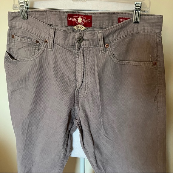 Men’s Lucky Brand 221 Original Straight Gray Corduroy Pants size 33x32 - Picture 7 of 7